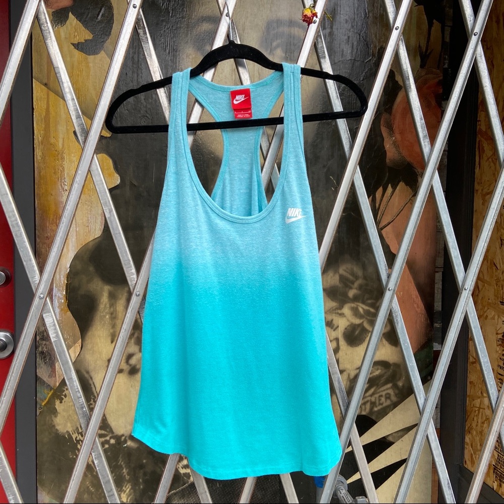 NIKE Blue Ombre Racerback Tank Top Small Petite🔴